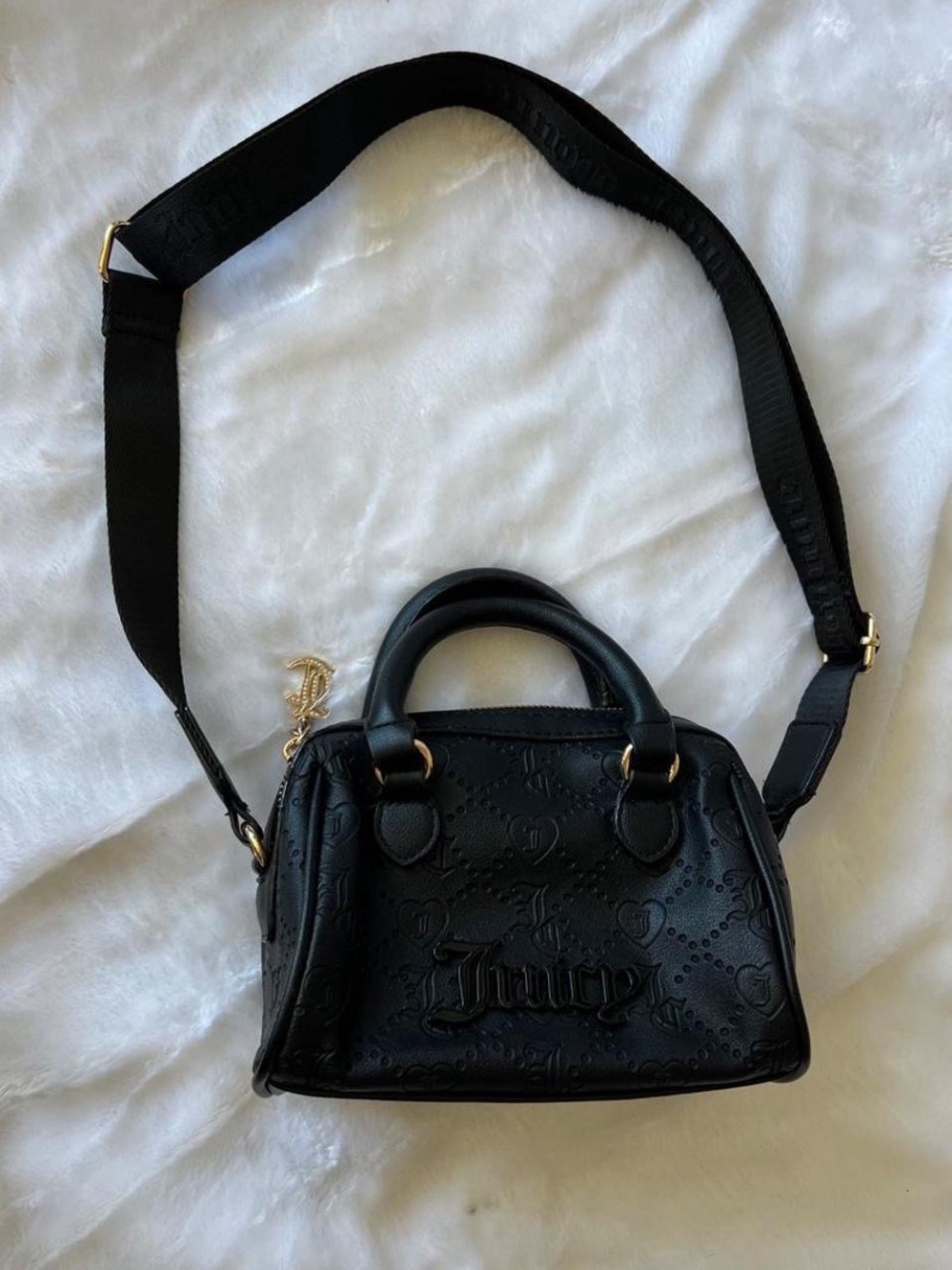 Juicy Couture Black Embossed Mini handbag - Picture 2 of 4